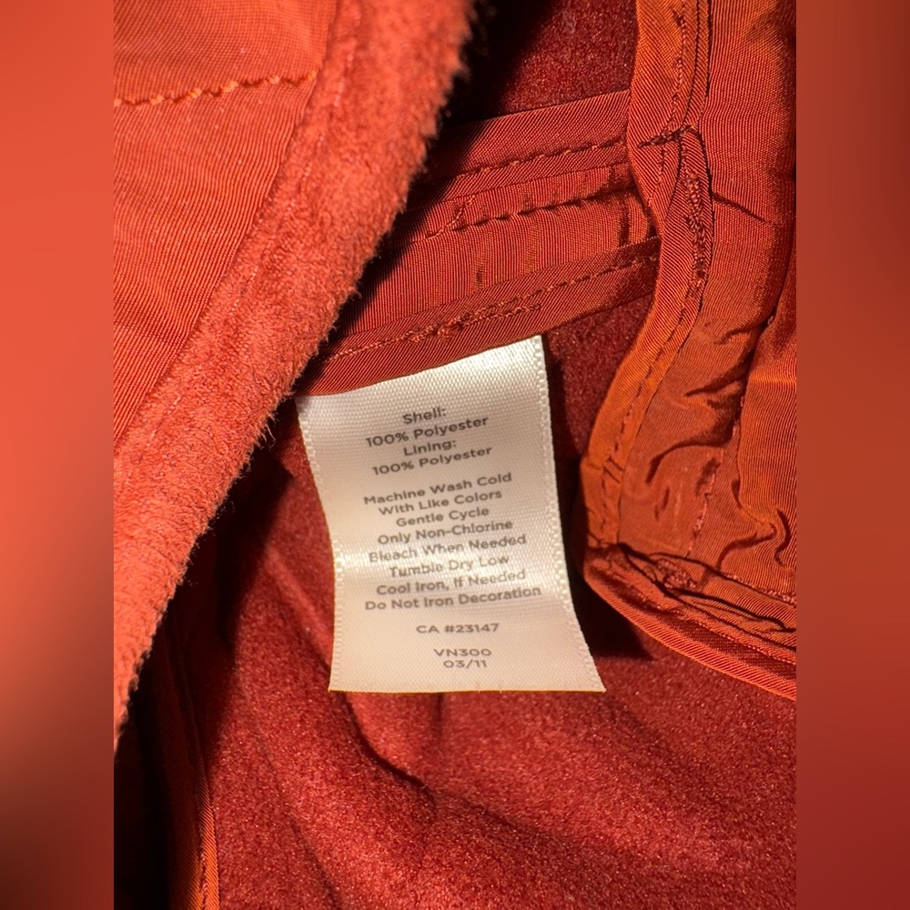 Talbots Vibrant Orange Vest #1031 - Picture 6 of 6
